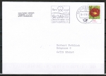 Bund 3114 als Kurzformat-Ganzsachen-Umschlag mit eingedruckter Marke 62 Cent Blumen als Inlands-Brief bis 20g im Jahr 2015 gebraucht, codiert