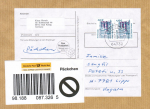 Bund 2323 als portoger. MeF mit 2x 4,10 ¤ SWK aus Rolle, Sicherheitsaufdruck ganzflächig, auf Ausl.-Päckchen-Adresse 2003-2004 nach Tschechien mit Label