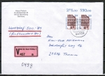 Bund 1746 als portoger. MeF mit 2x 550 Pf SWK als Oberrand-Paar auf Inl.-Wertbrief 20-50g von 1994-1997