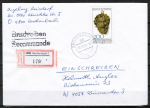 Bund 945 als portoger. EF mit 200 Pf Kentaurenkopf auf VGO-Einschreibe-Brief bis 20g vom September 1990
