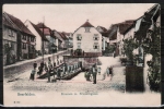 Ansichtskarte Oberzent / Beerfelden, "Brunnen mit Brunnengasse", coloriert, um 1910