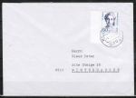 Berlin 812 als portoger. EF mit 130 Pf Frauen-Serie auf kleinformatigem Brief 20-50g vom Januar 1989 innerhalb des Bundesgebietes, Eckrand-Marke li.u.