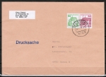 Bund 1038+1028 u.g. als portoger. Zdr.-EF mit 50 Pf grne + 60 Pf rote B+S als Zdr. unten geschnitten aus MH auf Inl.-Drucksache 50-100g von 1982-1989, B6