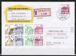 Bund B+S-Heftblatt 3,- DM mit roter 60 Pf B+S - Marke auf 60 Pf GA-Brief als portoger. H-Blatt-MiF auf Inlands-Wertbrief bis 20g von 1980, AnkStpl.