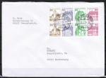 Bund B+S-Heftblatt 3,- DM mit roter 60 Pf B+S - Marke als portoger. H-Blatt-EF auf kleinform. Inlands-Brief ber 50g von 1993-2002, B6-Format