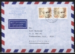 Bund 1156 als portoger. MeF mit 2x 80 Pf Theodor Heuss / EZM aus Präsidenten-Block auf Luftpost-Brief bis 5 g von 1982-1989 nach Australien