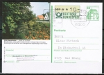 Bund ATM 1 - Marke zu 10 Pf als Zusatz auf 50 Pf B+S Bildpostkarte, portoger. als Inlands-Postkarte vom April 1989