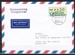 Bund ATM 1 - Marke zu 30 Pf in Spritzguss-Type als portoger. EF auf Luftpost-Blindensendung bis 20g von 1982-1984 nach Brasilien, TQ Bfsdg. WI / tb