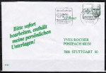 Berlin 719 als portoger. EF mit 80 Pf Dr. Erich Klausener auf Brief bis 20g von 1984-1989 von Berlin ins Bundesgebiet, codiert