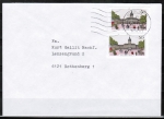 Berlin 773 als portoger. MeF mit 2x 50 Pf 750 Jahre Berlin - Block auf Brief bis 20g von 1989-1991 von Berlin ins Bundesgebiet