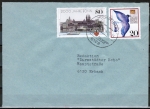 Bund 1388 als portoger. MiF mit 20 Pf Tag der Briefmarke 1988 + 80 Pf Sondermarke auf Inlands-Brief von 1989-1993
