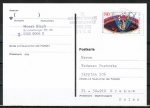 Bund 1413 als portoger. EF mit 80 Pf Jugend 1989 auf Auslands-Postkarte von 1989 nach Polen, AnkStpl.