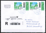 Bund 3915 als portoger. MeF mit 2x 180 Cent EZM aus Block Weltenburger Enge auf Inlands-bergabe-Einschreibe-Brief bis 20g von 2025-2026, codiert