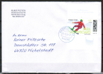Bund 3966 als portoger. EF mit 110 Cent Sport 2026 / Para-Snowboard aus Nassklebe-Markenheft auf Inl.-Brief 20-50g von 2026, codiert