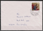 Bund 1581 als portoger. EF mit 100 Pf Weihnachten 1991 auf Inlands-Brief bis 20g von 1991-1997