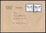 Bund 1604 als portoger. MeF mit 2x 80 Pf Jugend 1992 auf Auslands-Drucksache 50-100g von 1992 nach sterreich, AnkStpl., 14x20 cm