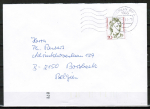 Bund 1489 als portoger. EF mit 70 Pf Frauen auf VGO-Auslands-Brief bis 20g vom März 1991 nach Belgien, vs. gelbe Codierung