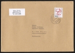 Bund 1397 als portoger. EF mit 500 Pf Frauen auf Auslands-Brief 100-250g von 1989-1993 nach Österreich, AnkStpl. 14x20 cm