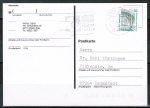 Bund 1533 als portoger. EF mit 80 Pf SWK geschnitten aus Skl.-MH auf Inl.-Postkarte von 1993-1997, codiert