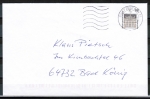 Bund 1935 D/u.g. als portoger. EF mit 110 Pf SWK "Bellevue" unten geschn. aus MH auf Inl.-Brief bis 20g von 1997-2002, codiert