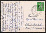 Bund 605 als portoger. EF mit 20 Pf Wohlfahrt 1969 auf Inlands-Postkarte von 1969-1971