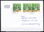 Bund 3175 - 1 Cent überfrank. MeF mit 3x 21 Cent EZM "Idefix" aus Asterix-Block auf Inlands-Brief bis 20g von  2015, codiert