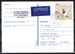 Bund 2705 als portoger. EF mit 100 Cent Selma Lagerlöf auf Übersee-Luftpost-Postkarte von 2008-2010 nach China/AnkStpl.