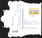 Bund ATM 3.2 - fettes Posthorn - Marke zu 300 Pf als portoger. EF auf Nichtstandard-Inlands-Postkarte von 1999-2002