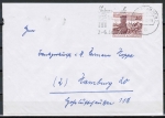Bund 375 als portoger. EF mit 20 Pf Mainz auf kleinformatigem Inlands-Brief bis 20g von 1962-1963