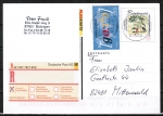 Bund 2181 - 300 Pf / 1,53 ¤ Goethe-Institut als Zusatz auf Ganzsachen-Postkarte 100 Pf Indianischer Pfeffer für Einwurf-Einschreiben von 2001, codiert
