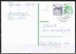 Bund 913 o.g. als portoger. MiF mit 10 Pf B+S - Serie oben geschnitten im Buchdruck aus MH als Zusatz auf 50 Pf B+S-GA-Postkarte von 1982-1993