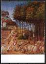 Ansichtskarte der "Brüder aus Limbourg'" (um 1415/1416) - "November - Eichelmast"