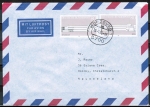 Bund 1289 als portoger. MeF mit 2x 80 Pf Bundeshaus - EZM aus Block 20 auf Luftpost-Brief bis 5g von 1986-1989 nach Neuseeland
