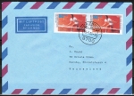 Bund 1354 als portoger. MeF mit 2x 80 Pf Sport 1988 auf Luftpost-Brief bis 5g von 1988-1989 nach Neuseeland