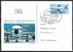 Bund 1367 als Sonder-Ganzsachen-Postkarte PSo 17 mit eingedruckter Marke 60 Pf Europa 1988 - portoger. als Postkarte 1989-1993 gelaufen