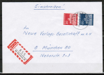 Bund 510 als portoger. MiF mit 100 + 30 Pf Brandenburger Tor je aus Rolle auf Inlands-Einschreibe-Brief bis 20g von 1971-1972