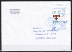 Bund 3610 als portoger. EF mit 155 Cent Joseph Beuys auf "kleinformatigem" Inlands-Brief über 50g von 2021, codiert, B6-Format, Doppel-Entwertung