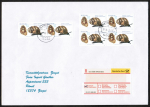 Bund 2265 als portoger. MeF mit 6x 51 Cent Windelschnecke auf C5-Einwurf-Einschreibe-Brief von 2002, ca. 23 cm lang