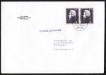 Bund 1571 als portoger. MeF mit 2x 100 Pf EZM aus Mozart-Block auf Briefdrucksache 50-100g von 1991-1993, 14x20 cm
