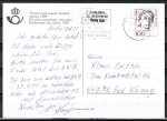 Bund 1390 als portoger. EF auf Inlands-Postkarte von 1997-2002, codiert