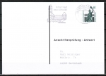 Bund 1341 als portoger. EF mit 60 Pf SWK aus Rolle auf Sammel-Anschriftenprüfungs-Postkarte von 1993-2002