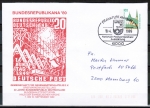 Bund 1406 als Privat-Ganzsachen-Umschlag mit eingedr. Marke 100 Pf SWK "Altötting", portoger. als Brief bis 20g mit SST gelaufen, codiert
