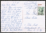 Bund 592 als portoger. EF mit 20 Pf Naturschutz auf Inlands-Postkarte von 1969-1971