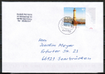 Bund 3157 als portoger. EF mit 62 Cent Leuchtturm Lindau auf Inlands-Brief bis 20g von 2015, codiert