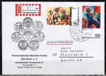 Bund 823 als portoger. MiF mit 120 Pf E. L. Kirchner + 70 Pf Max Beckmann auf Inlands-Einschreibe-Brief bis 20g mit SST von 1975