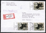 Bund 987 als portoger. MeF mit 3x 70 Pf Max Liebermann auf Inlands-Einschreibe-Brief bis 20g von 1979-1982