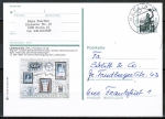 Berlin 795 als Bild-Postkarte P 128 mit eingedruckter Marke 60 Pf SWK - portoger. als Pk ins Bundesgebiet 1989-1991 gebraucht, Bild t 12/182
