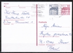 Bund 913 o.g. als portoger. MiF mit 10 Pf B+S - Serie oben geschnitten im Buchdruck aus MH als Zusatz auf 60 Pf B+S GA-Postkarte von 1984 nach Polen