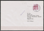 Bund 1028 als portoger. EF mit roter 60 Pf B+S - Marke aus Rolle im Buchdruck auf Inlands-Drucksache bis 20g von 1989-1993