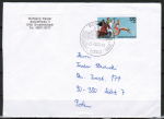 Bund 1173 als portoger. EF mit 120 Pf Sport 1983 auf Auslands-Brief bis 20g von 1983-1989 nach Polen / AnkStpl.